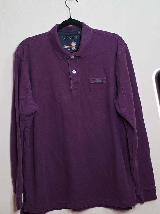 Orvis Other - Orvis Purple Polo with Embroidered Fishing Fly Y2k VINTAGE
